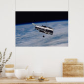 Hubble Space Telescope en Earth Poster (Keuken)