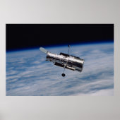 Hubble Space Telescope en Earth Poster (Voorkant)