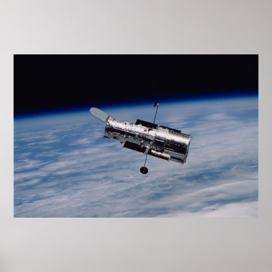 Hubble Space Telescope en Earth Poster (Voorkant)