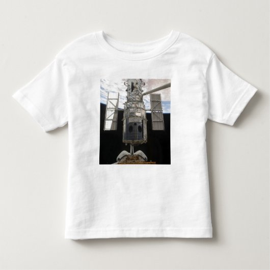 Hubble Space Telescope in Atlantis cargo bay Kinder Shirts (Voorkant)