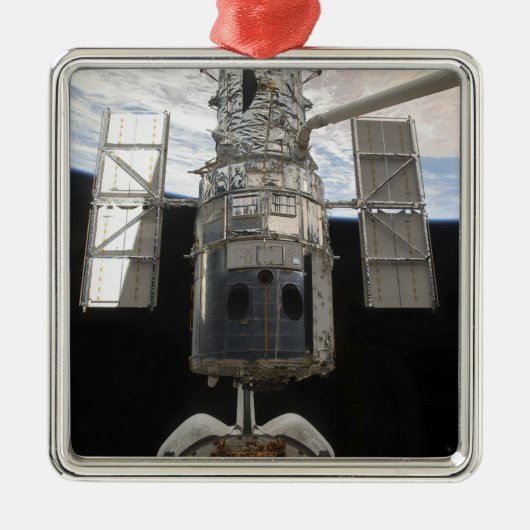 Hubble Space Telescope in Atlantis cargo bay Metalen Ornament (Voorkant)