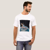 Hubble Space Telescope Mannen Astronomie T-shirt (Voorkant volledig)
