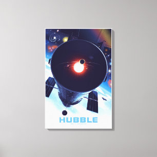 Hubble Space Telescope Poster. Canvas Afdruk