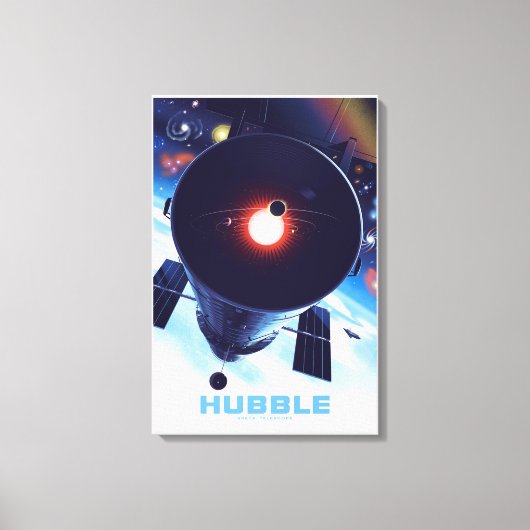 Hubble Space Telescope Poster. Canvas Afdruk (Voorkant)