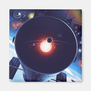 Hubble Space Telescope Poster. Magneet