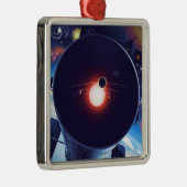 Hubble Space Telescope Poster. Metalen Ornament (Rechts)