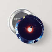 Hubble Space Telescope Poster. Ronde Button 5,7 Cm (Voorkant /achterkant)