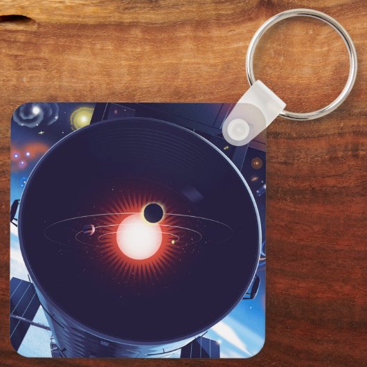 Hubble Space Telescope Poster. Sleutelhanger (Achterkant)