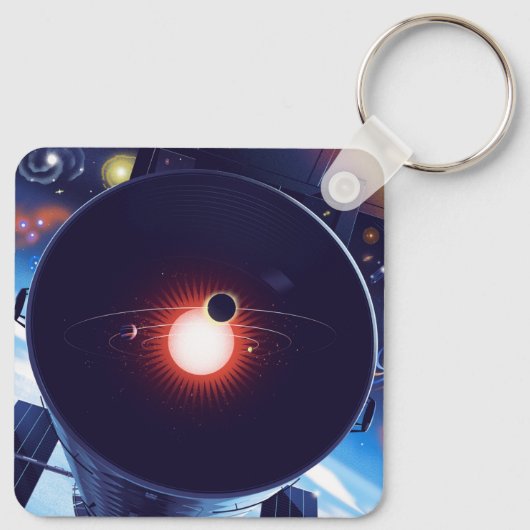Hubble Space Telescope Poster. Sleutelhanger (Achterkant)