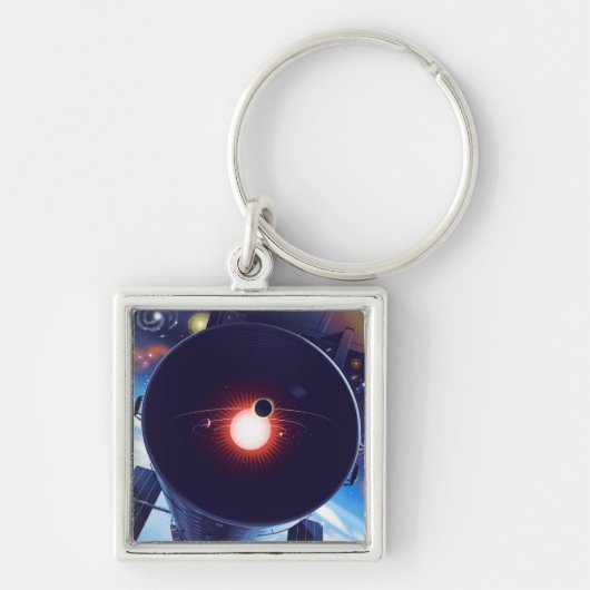 Hubble Space Telescope Poster. Sleutelhanger (Voorkant)
