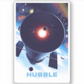 Hubble Space Telescope Poster. Sticker (Voorkant)