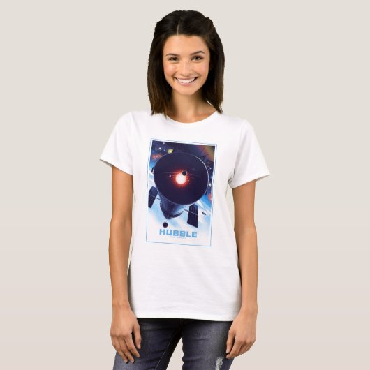 Hubble Space Telescope Poster. T-shirt (Voorkant volledig)