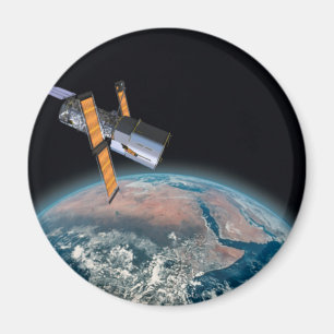 Hubble Space Telescope Round Astronomy Magnet
