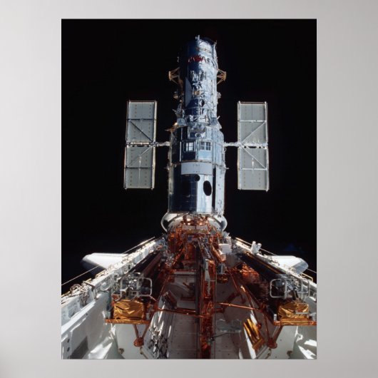 Hubble Space Telescope, vastgelegd door Columbia Poster (Voorkant)