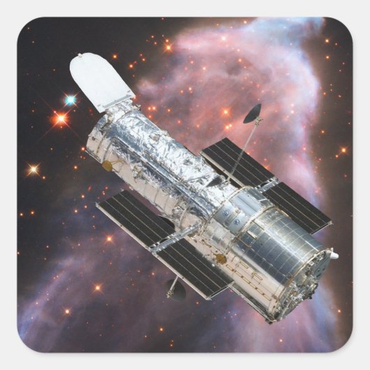 Hubble Space Telescope Vierkante Sticker (Voorkant)