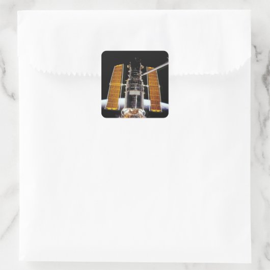 Hubble Space Telescope Vierkante Sticker (Tas)