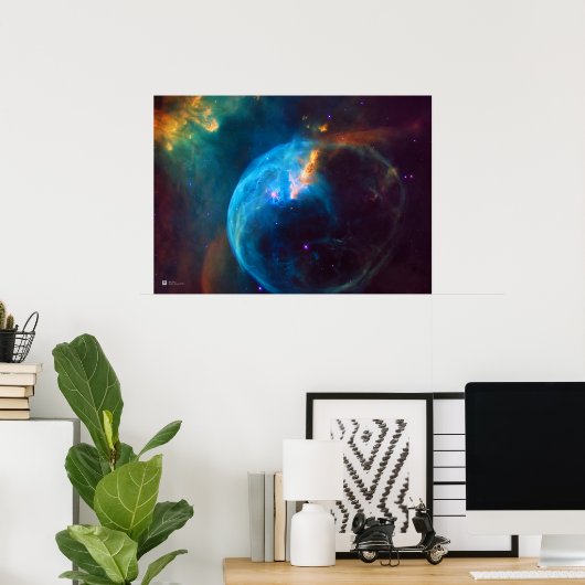 Hubble Telescope: Bubble Nebula (2016), NGC 7635 Poster (Thuiskantoor)