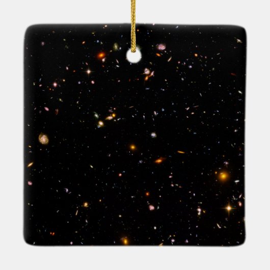 Hubble Telescope Ultra Deep Field Fotokerstmis Keramisch Ornament (Achterkant)