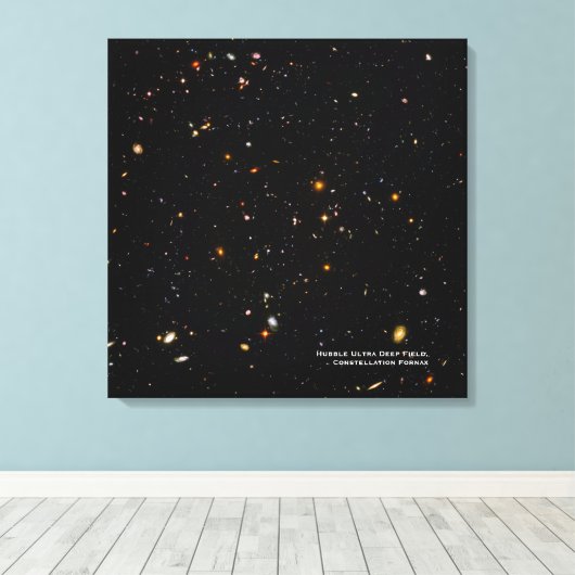 Hubble Telescope Ultra Deep Field Galaxies Foto Canvas Afdruk (Insitu (Houten vloer))