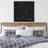 Hubble Telescope Ultra Deep Field Galaxies Foto Canvas Afdruk (Insitu (Slaapkamer))