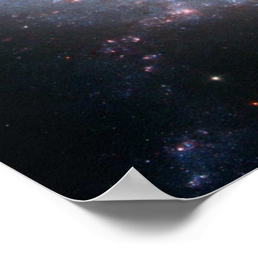 Hubble Uitzicht van Barred Spiral Galaxy NGC 1672 Poster (Hoek)