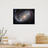Hubble Uitzicht van Barred Spiral Galaxy NGC 1672 Poster (Keuken)
