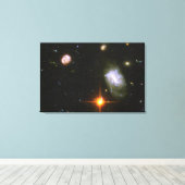 Hubble Ultra Deep Field Afbeelding Canvas Afdruk (Insitu (Houten vloer))