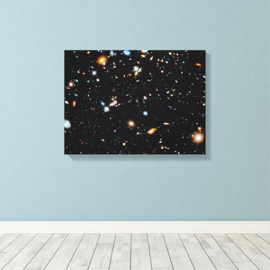 Hubble Ultra Deep Field Canvas Afdruk (Insitu (Houten vloer))