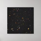 Hubble Ultra Deep Field Uitzicht van 10.000 sterre Canvas Afdruk (Voorkant)