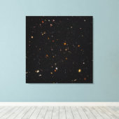 Hubble Ultra Deep Field Uitzicht van 10.000 sterre Canvas Afdruk (Insitu (Houten vloer))