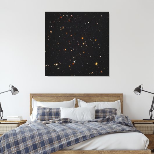 Hubble Ultra Deep Field Uitzicht van 10.000 sterre Canvas Afdruk (Insitu (Slaapkamer))