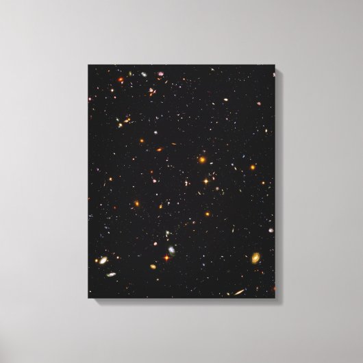 Hubble Ultra Deep Field Uitzicht van 10.000 sterre Canvas Afdruk (Voorkant)