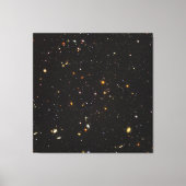 Hubble Ultra Deep Field Uitzicht van 10.000 sterre Canvas Afdruk (Voorkant)