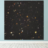 Hubble Ultra Deep Field Uitzicht van 10.000 sterre Canvas Afdruk (Insitu (Houten vloer))
