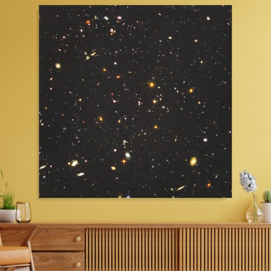 Hubble Ultra Deep Field Uitzicht van 10.000 sterre Canvas Afdruk (Insitu (Woonkamer))