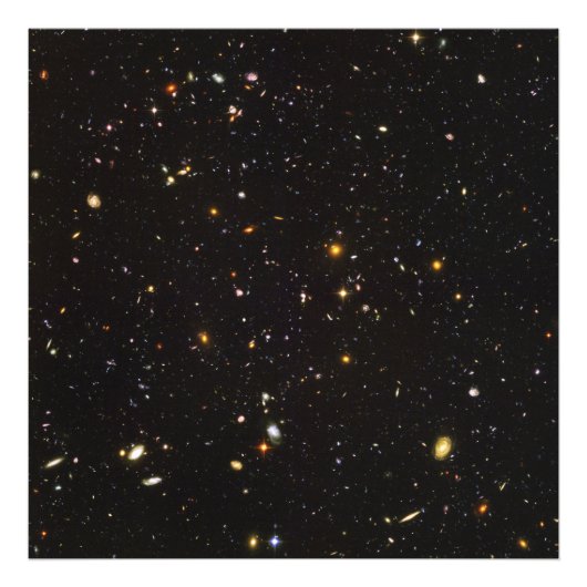 Hubble Ultra Deep Field Uitzicht van 10.000 sterre Foto Afdruk (Voorkant)