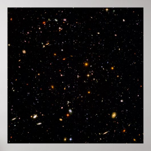 Hubble Ultra Deep Field Uitzicht van 10.000 sterre Poster (Voorkant)