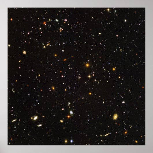 Hubble Ultra Deep Field Uitzicht van 10.000 sterre Poster (Voorkant)
