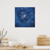 Hubble vindt Dark Matter Ring in Galaxy Cluster Poster (Keuken)