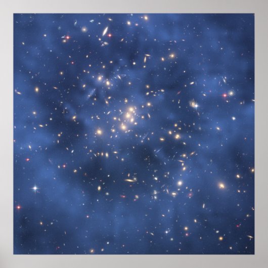 Hubble vindt Dark Matter Ring in Galaxy Cluster Poster (Voorkant)