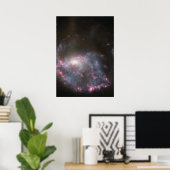 Hubble ziet een sterrenstelsel dat roos treft poster (Thuiskantoor)