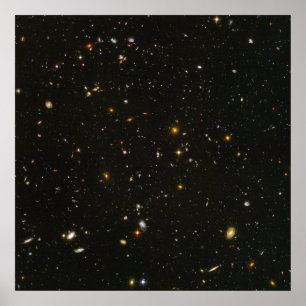 Hubble ziet sterrenstelsels poster
