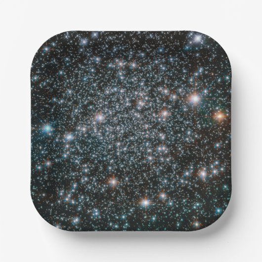 Hubble zware metalen sterren cluster papieren bordje (Voorkant)