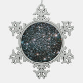 Hubble zware metalen sterren cluster tin sneeuwvlok ornament (Voorkant)