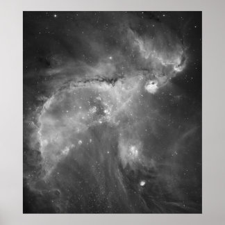 Hubble's Black and White Uitzicht of the Universe Poster