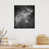 Hubble's Black and White Uitzicht of the Universe Poster (Keuken)
