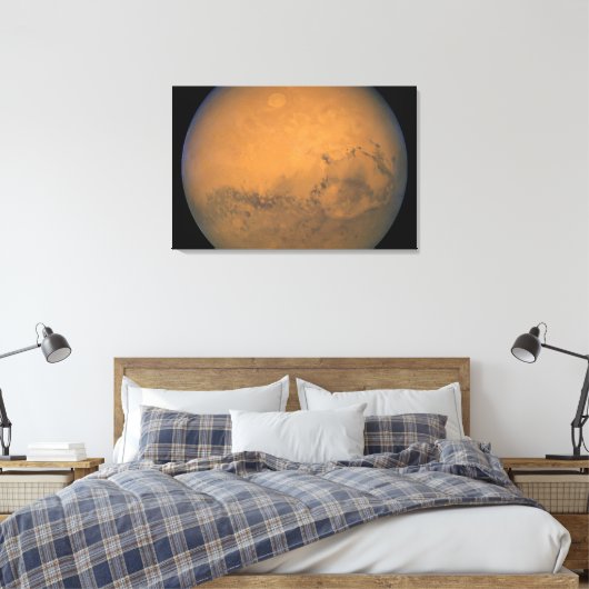 Hubble's dichtste Uitzicht van Mars Canvas Afdruk (Insitu (Slaapkamer))