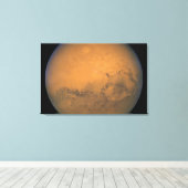 Hubble's dichtste Uitzicht van Mars Canvas Afdruk (Insitu (Houten vloer))