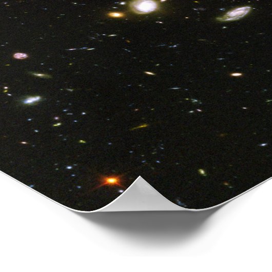 Hubble's Ultra Deep Field Afbeelding Poster (Hoek)