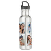 Hubby | 4 Foto Collage Valentijnsdag Gift St. Waterfles (Achterkant)